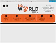Tablet Screenshot of bigworldproject.org